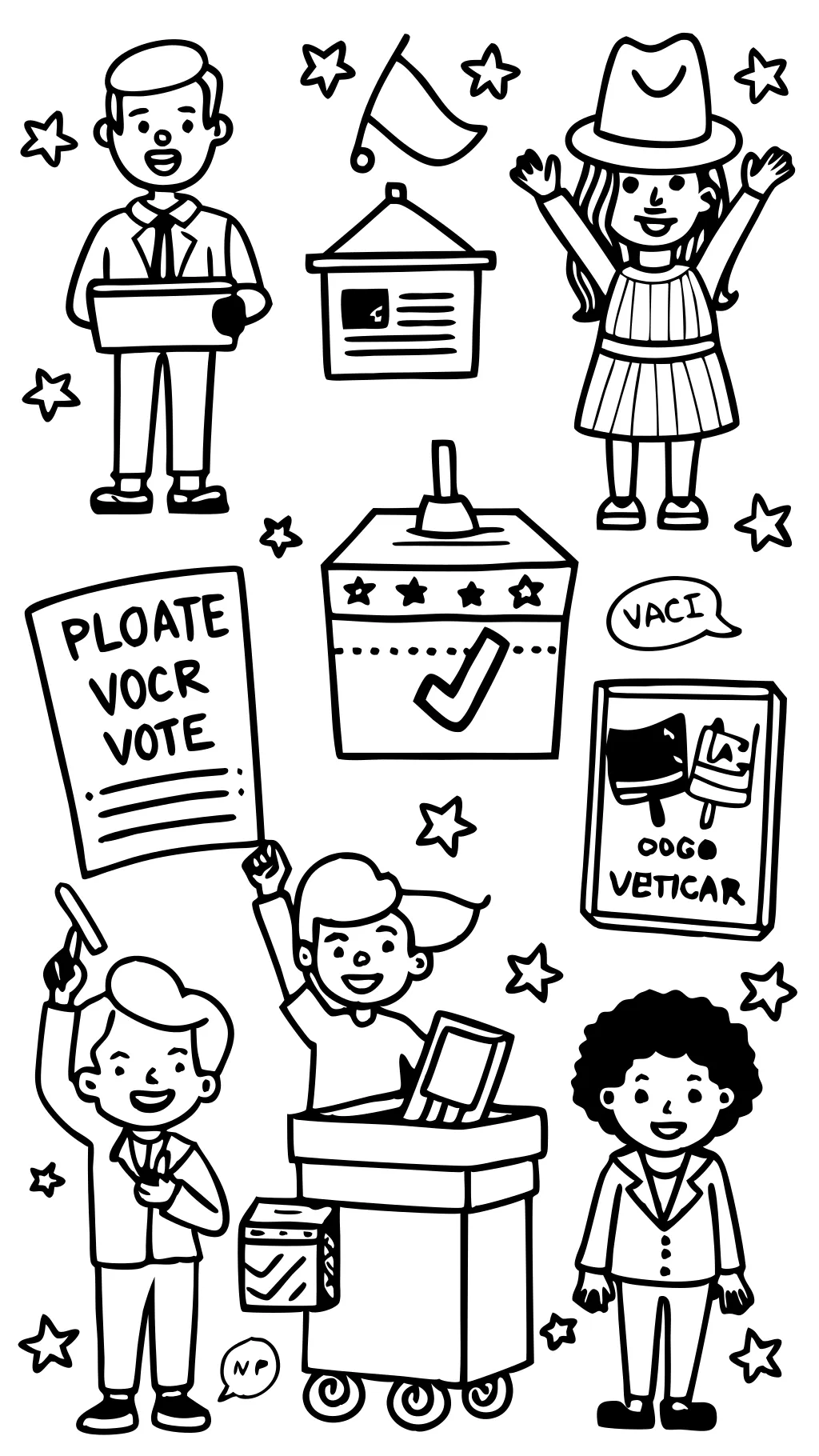 vote coloring pages